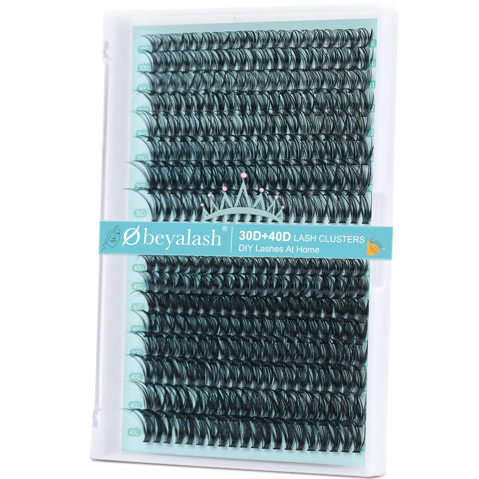 Lash Clusters 30D+40D Cluster Eyelashes Individual 320PCS D Curl Cluster Lashes 9-16mix DIY Eyelash Individuals Wispy Cluster Lashes Individual Cluster Eyelashes by Obeyalash (30D+40D D Curl 9-16mix)