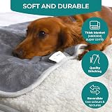 The Happy Dog Company 100% Waterproof Fluffy Blanket 120x145cm Grey/White view 3