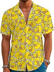 Hawaiian Shirt for Men Summer Beach Casual Short