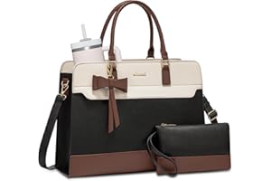 LOVEVOOK Laptop Tote Bag for Women,Leather Work Bag, Waterproof Business Teacher Bag,Large Computer Handbag Purse Briefcase,Office Gifts for Women