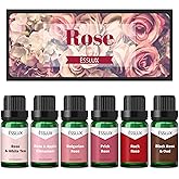 Rose Fragrance Oil, ESSLUX Premium Floral Scented Oils for Diffuser, Soap Candle Making Scents, Rose Essential Oils Gift Set for Home Fragrance - Bulgarian Rose, Black Rose & Oud, Rock Rose and More
