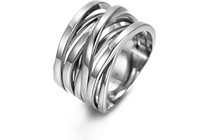 CIUNOFOR 13.7MM Cross Ring Enhancers for Women Statement Engagement Ring for Men and Unisex adults Silver Gold Rose Gold Plated Ring Customized Personalized