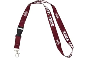 Desert Cactus Mississippi State University Bulldogs Lanyard Car Keys ID Badge Holder Keychain Detachable Breakaway Snap Buckle (Burgundy M State Logo)