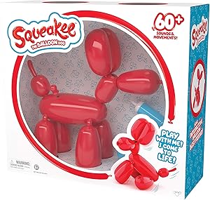 Squeakee The Balloon Dog - Feed Him, Teach Him Tricks, Pop Him, and Watch Him Deflate!