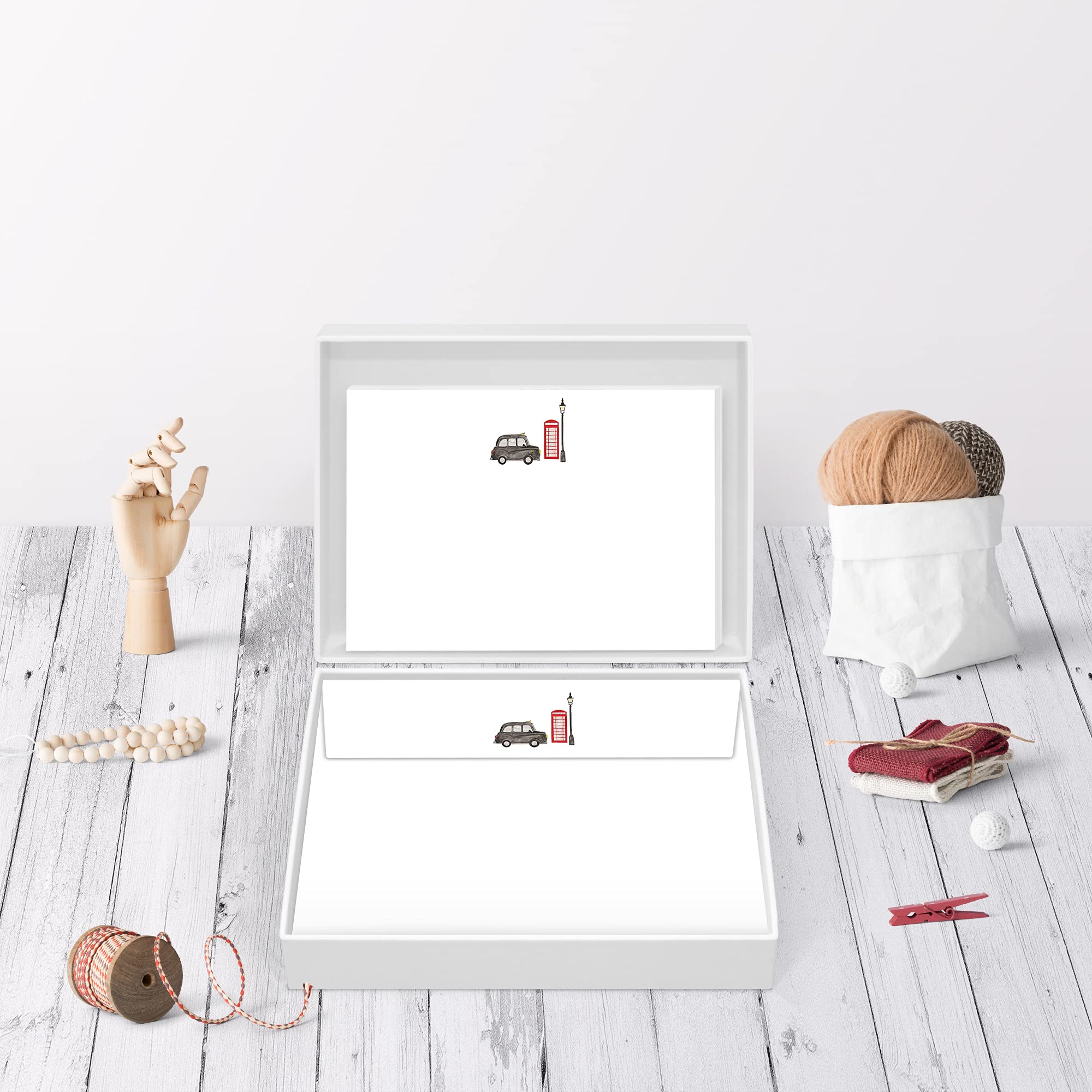 Me Loovely London Icon Flat Notecard and Envelopes Sets A6 Size Greeting Cards All Occasions Correspondence Card Luxury Writing Supplies | Christmas Gifts (Pack of 20)