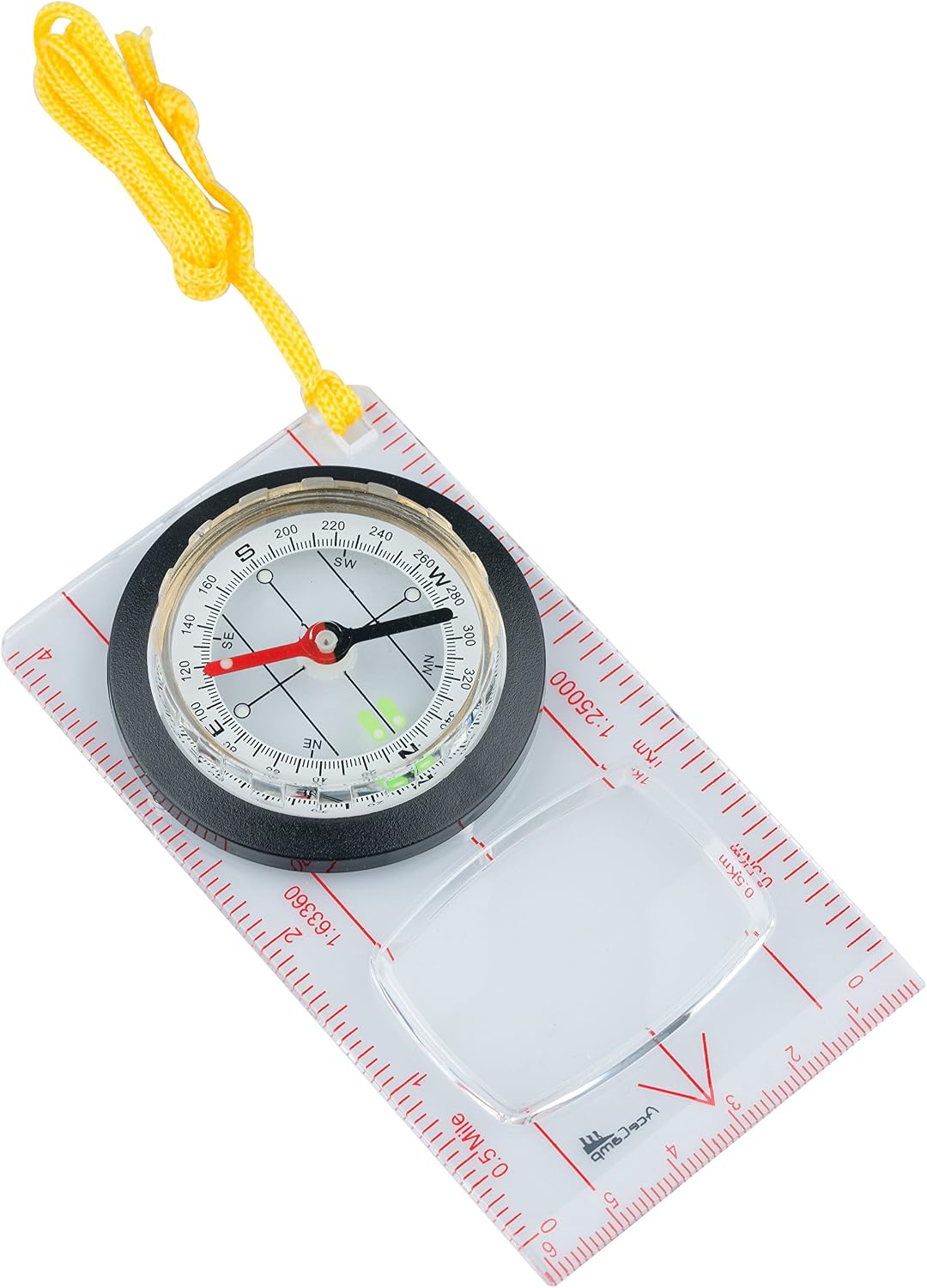 AceCamp Fluorescent ADVENTURE MAP COMPaSS CAMPING WALKING, 3116 – BigaMart