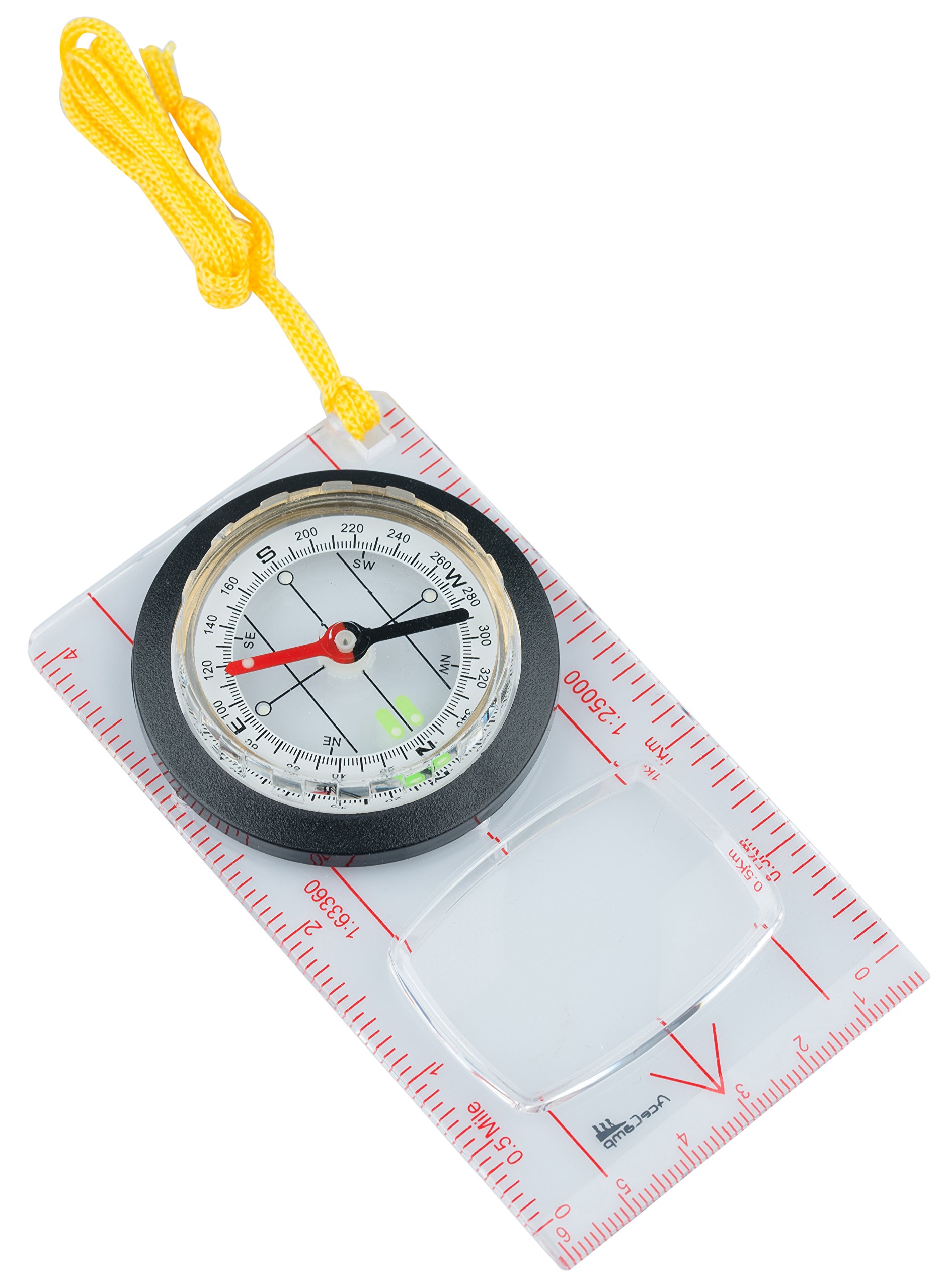 AceCamp Fluorescent ADVENTURE MAP COMPaSS CAMPING WALKING, 3116