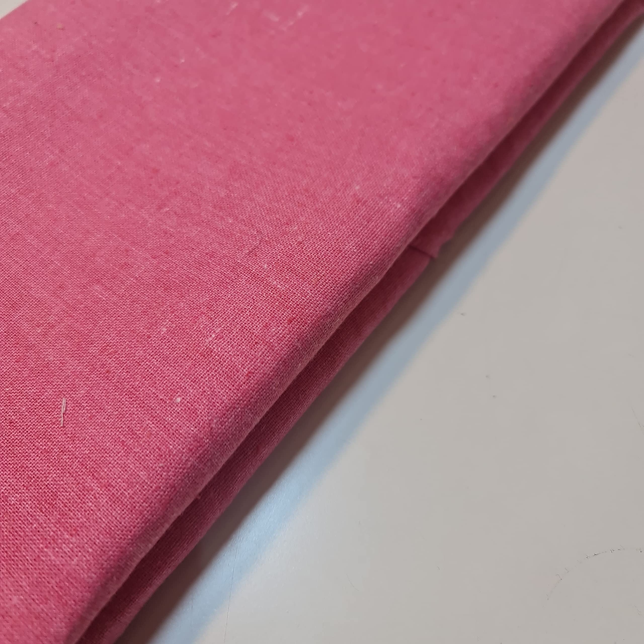 Cotton Calico Canvas Natural *New* 25 Color Craft Patchwork Fabric Material 58" (Pink, 1 Meter)
