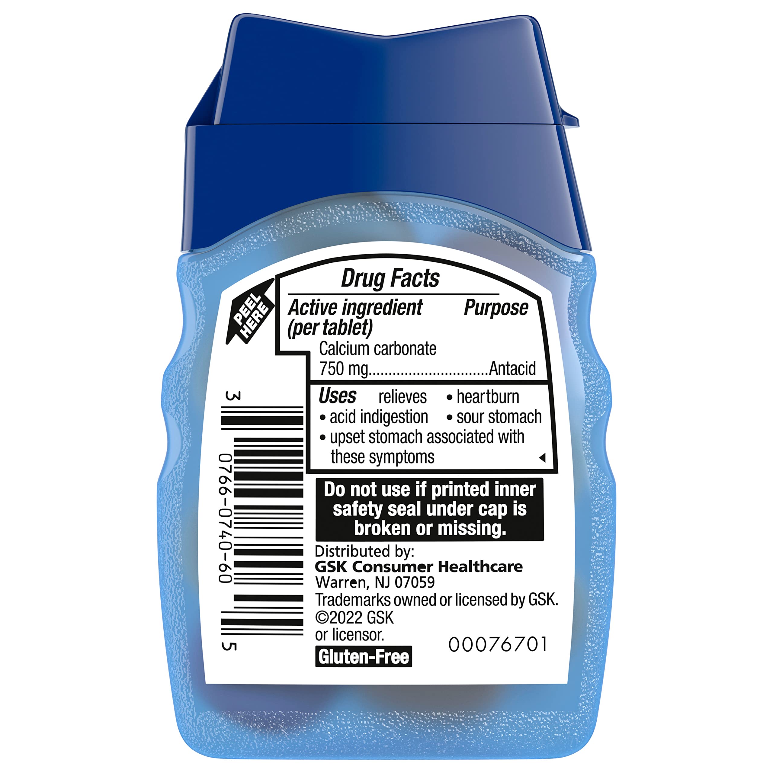 Tums Smoothies Antacid Calcium Supplement, 12 ct