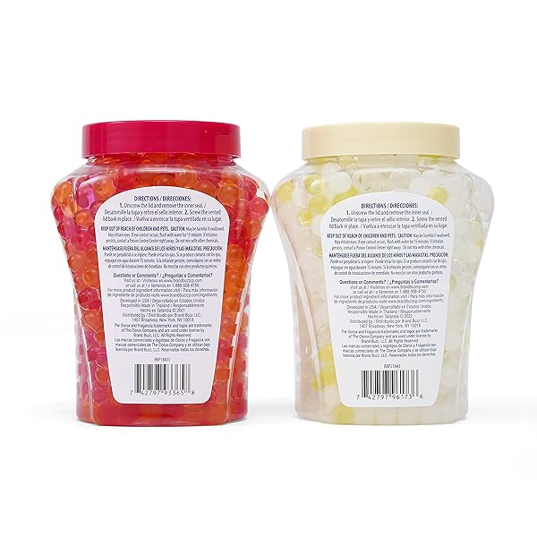 CLOROX FRAGANZIA AIR FRESHENER CRYSTAL BEADS DOUBLE PACK, COCONUT COLADA, HAWAIIAN ESCAPE 12OZ JARS | VENTED JAR AIR SCENT BEADS FOR HOMES, BATHROOMS, CLOSETS, OR OFFICE