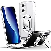 Shields Up for Moto G Stylus 5G 2024 Case with Stand, Phone Case Clear with Double Ring Holder [Adjustable & Foldable] Shockproof Protective Cover for Motorola Moto G Stylus 5G 2024 - Clear