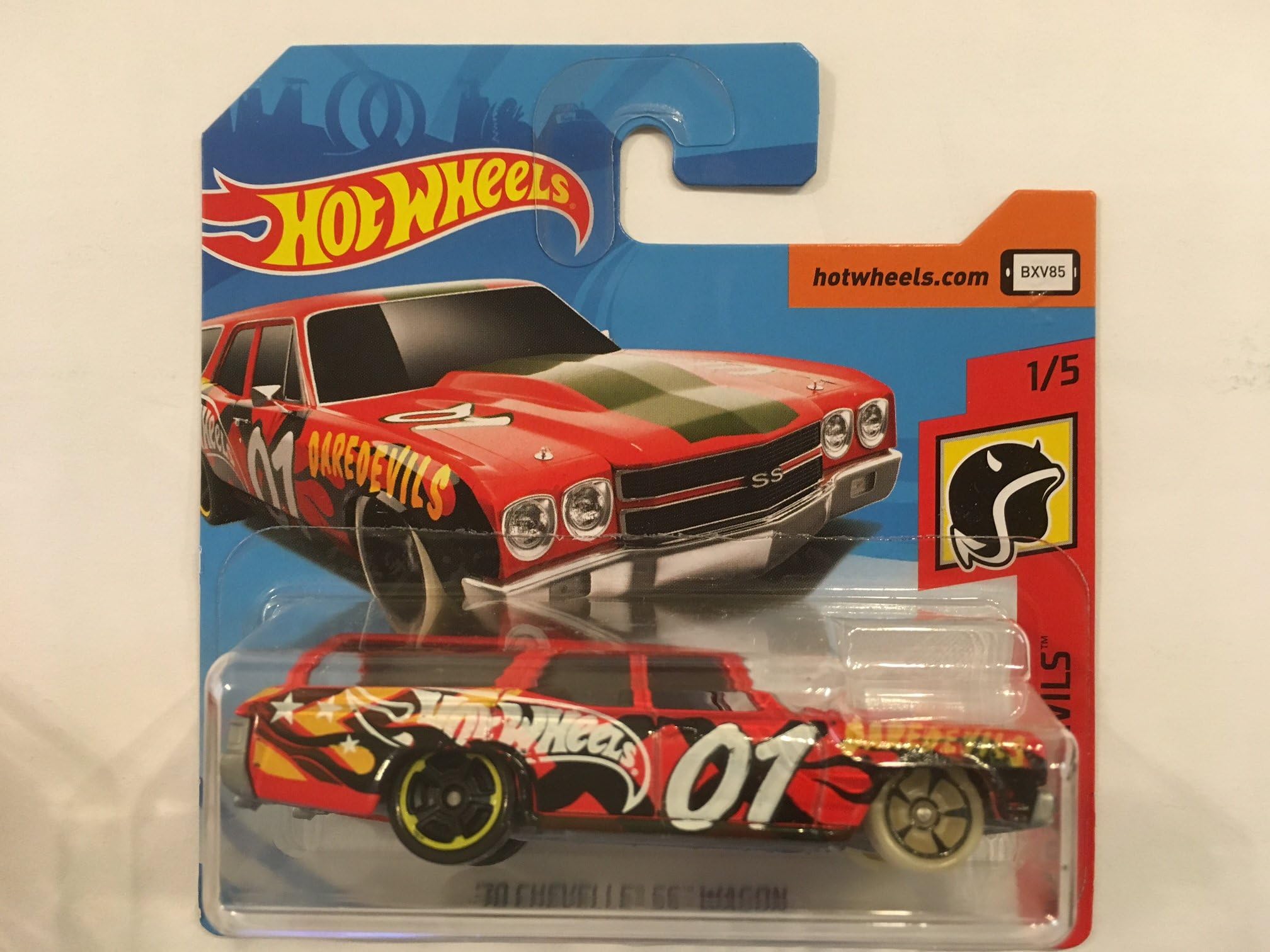 2018 HW DAREDEVILS 70 CHEVELLE SS WAGON (RARE Short Card)