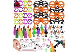 GRASTFU 64 PCS Halloween Party Favors Halloween Assortment Toys Bulk for Kids, Halloween Trick or Treat Gifts Halloween Treats for School Classroom Prizes Goodie Bag Fillers Non-Candy Halloween Party Toys