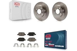 CMX Rear Disc Brake Rotors And Ceramic Pads Kit Replacement For Fiat 500 K8C-102090