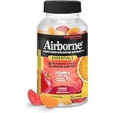 Airborne 400mg Vitamin C Gummies for Adults & Children, Immune Essentials Daily Immune Support Supplement with Powerful Antioxidants Vitamins C & E Plus Selenium - 132 Gummies, Orchard Fruit Flavor
