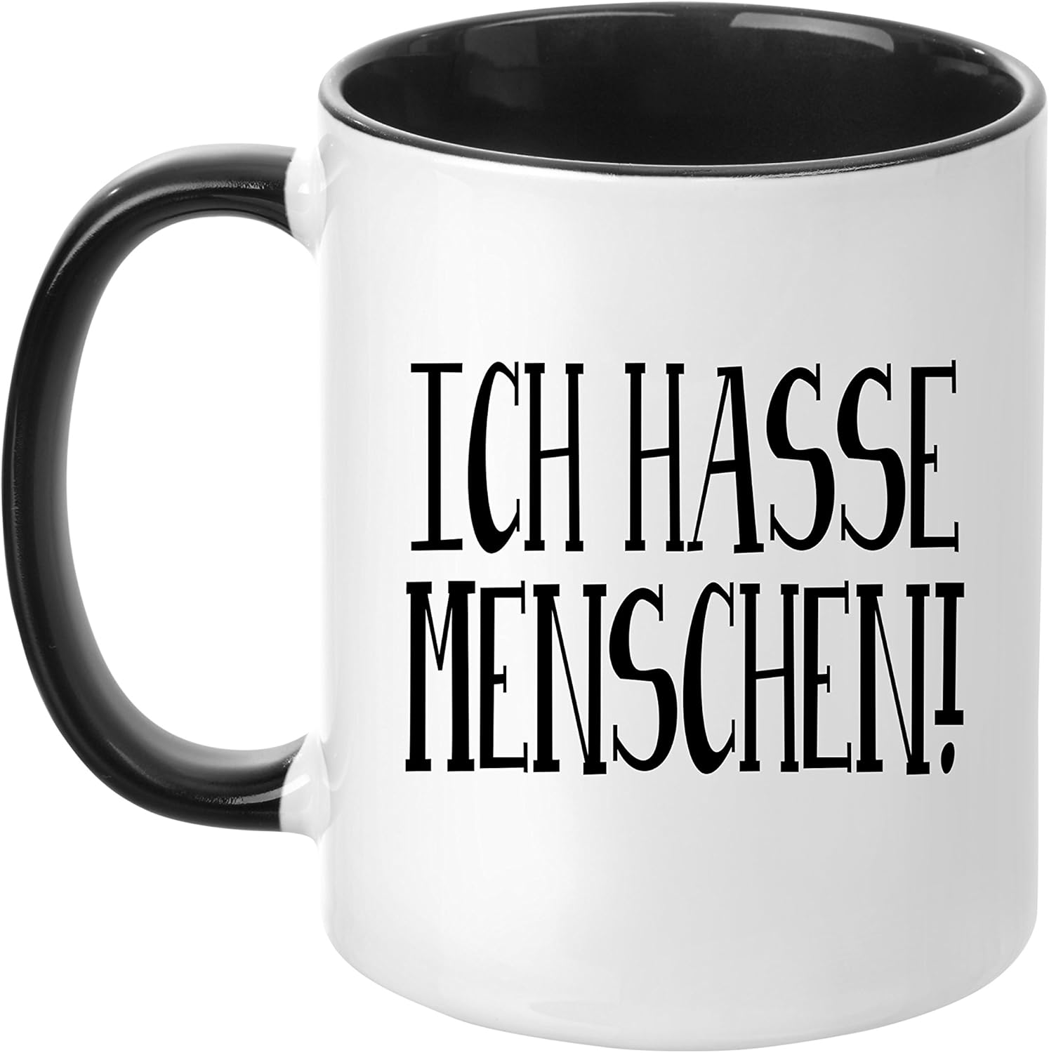 TassenTicker® - ''Ich Hasse Menschen.'' - Geschenk Tasse - hochwertige Qualität - Kaffee - Arbeit (Schwarz): Amazon.de: Küche & Haushalt - Lustige Kaffeetassen