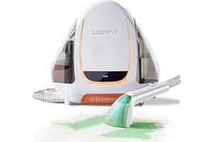 uwant Portable Carpet & Upholstery Cleaner Machine, 12Kpa Powerful Suction Small Handheld Cleaner, Carpet Shampooer for Rug, Couch, Furniture, Pet Stains, Car, Auto Detailer, B100, White and Orange
