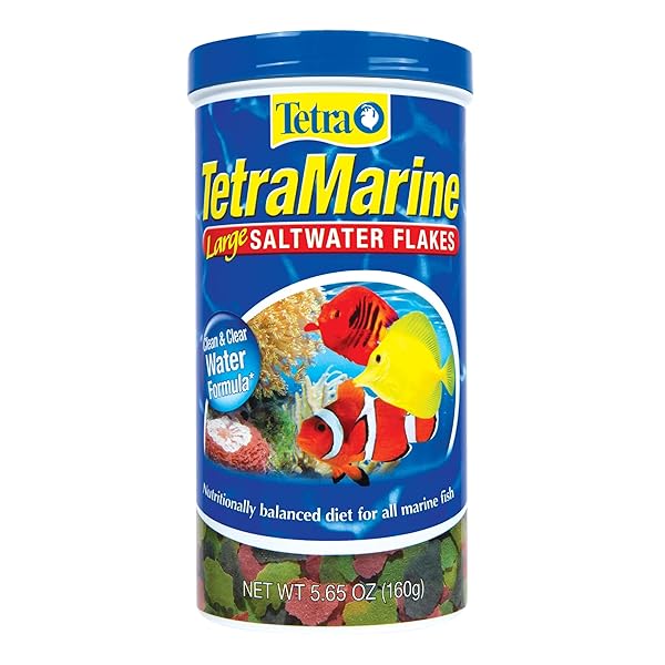 TETRAMARINE LARGE SALTWATER FLAKES, NUTRITIONALLY BALANCED FISH FOOD...