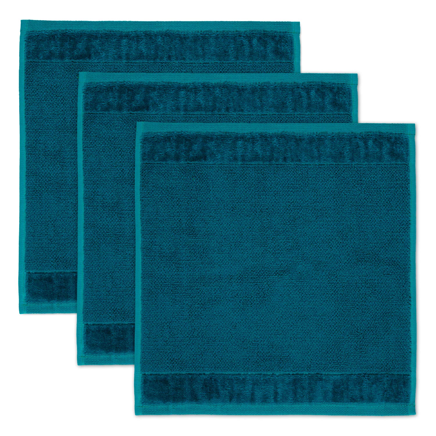 Möve Set of 3 soap Cloths, deep Lake, 30 x 30 cm