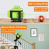 IMAYCC Laser Level Green Self Leveling 16 Lines 360° 4D Pulse Remote view 4