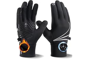 Winter Gloves for Men Women Thick Warm Touch Screen Water Resistant Windproof Anti-Slip Running Gloves for Cycling Driving Hi