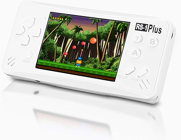 Amazon レトロ ハンドヘルド ゲーム 子供用 218 クラシックオールドスタイル 電子ゲーム 3 5インチ スクリーン イヤホンジャック付き Usb充電式 ポータブルビデオプレーヤー 子供旅行 休日 エンターテイメント ホワイト 携帯ゲーム おもちゃ