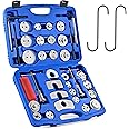 Orion Motor Tech 35 Piece Disc Brake Caliper Tool Kit, Heavy Duty Brake Caliper Compression Tool Kit for Brake Pad Replacement, Brake Piston Caliper Compressor Tool with 24 Adapters Fits Most Vehicles