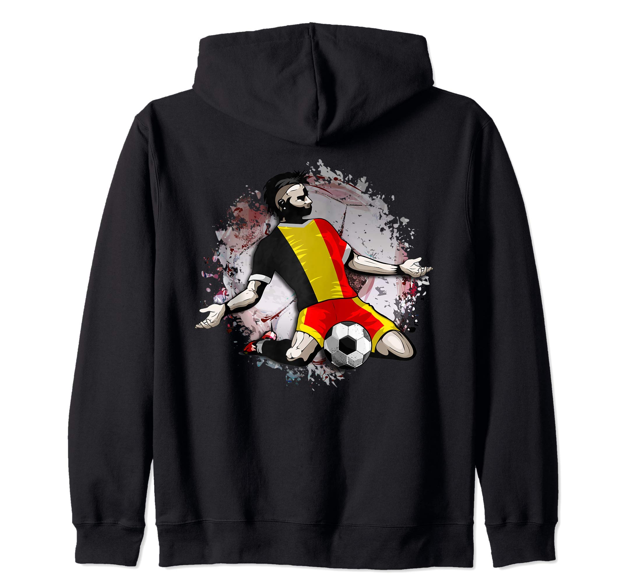 Belgium Soccer Belgian National Flag Proud Football Lovers Zip Hoodie