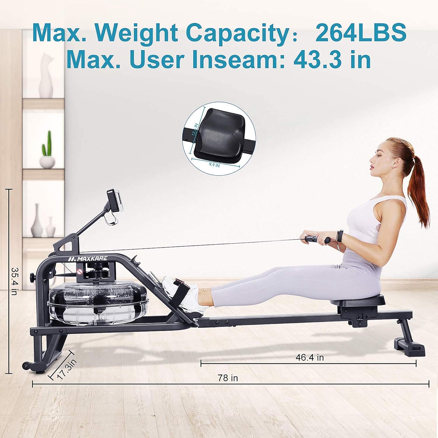maxkare water rowing machine manual