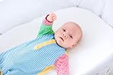 Sasma Home 100% Cotton Moses Basket Fitted Sheets 35x75 White view 2