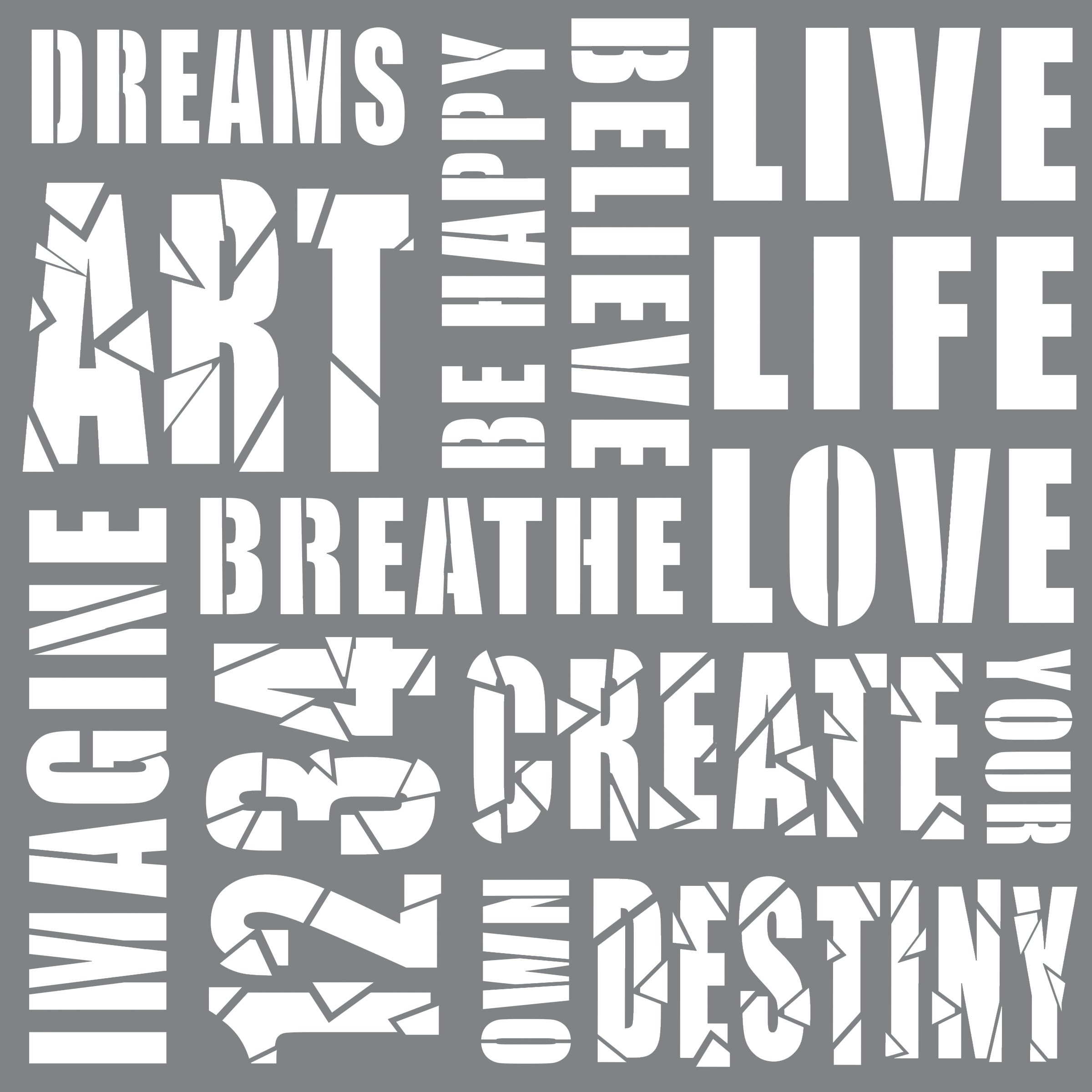 DecoArt Andy Skinner Mixed media 8"x8" Stencils Creativity 8x8 Stencil, Grey, 21 x 21 x 0.3 cm