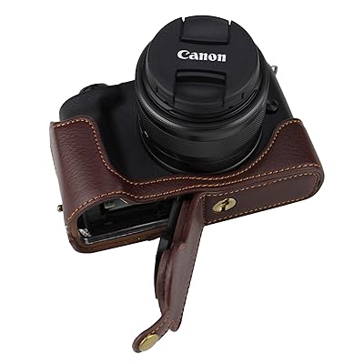 Canon EOS M50 Half Camera Case Bag Real Leather, Jordan Ubuy