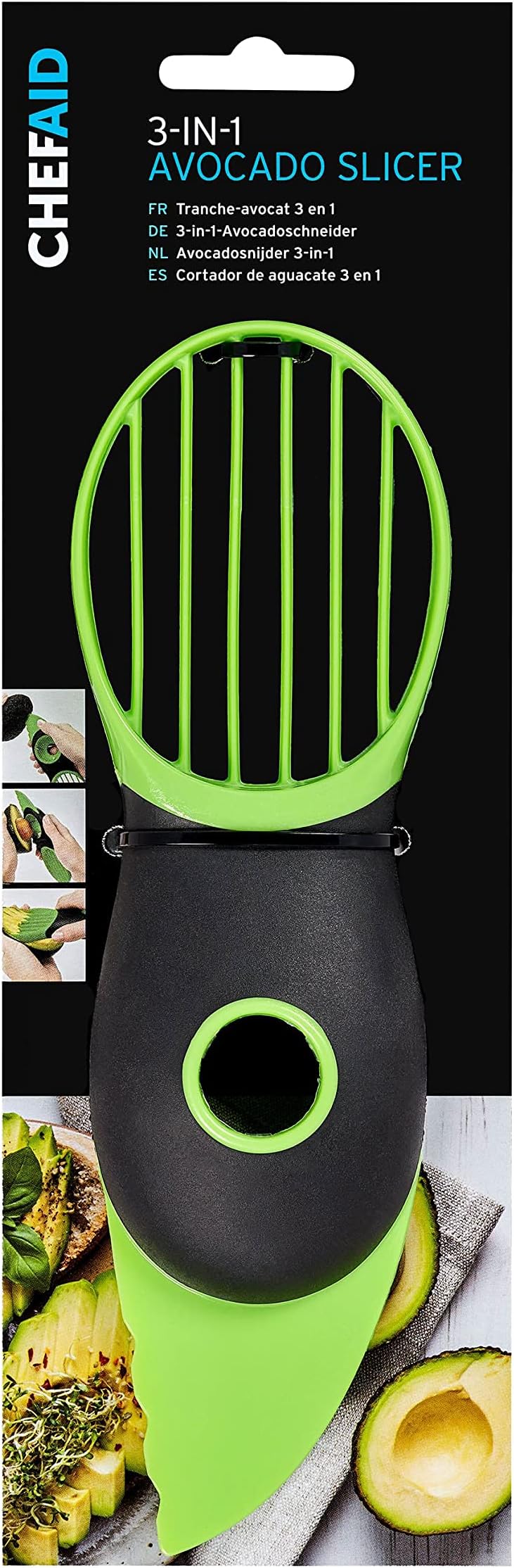 Chef Aid 3 in 1 Avocado Tool Cutting Destone Slicing
