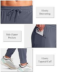 G Gradual Men's Joggers Pants with Zipper Pockets