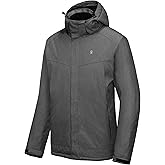 Little Donkey Andy Men's Ski Snowboarding Jacket Waterproof Winter Coat Detachable Hood Thermal Insulated for Hiking