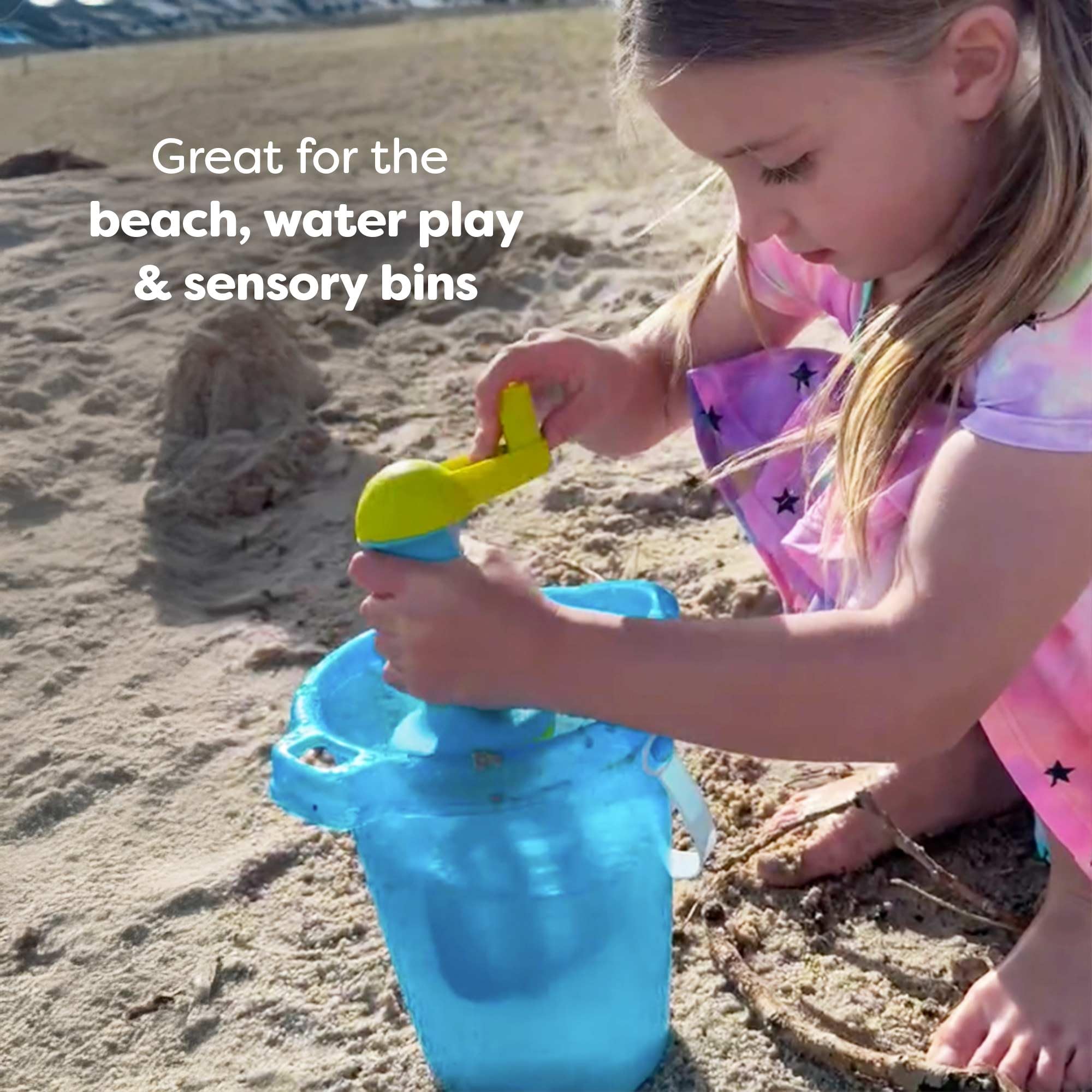 HABA Toddler Bath Toys: Bubble Bath Kids Whisk - for Kids' Sensory Play, Motor Skills, and Bath Time Fun, Blue