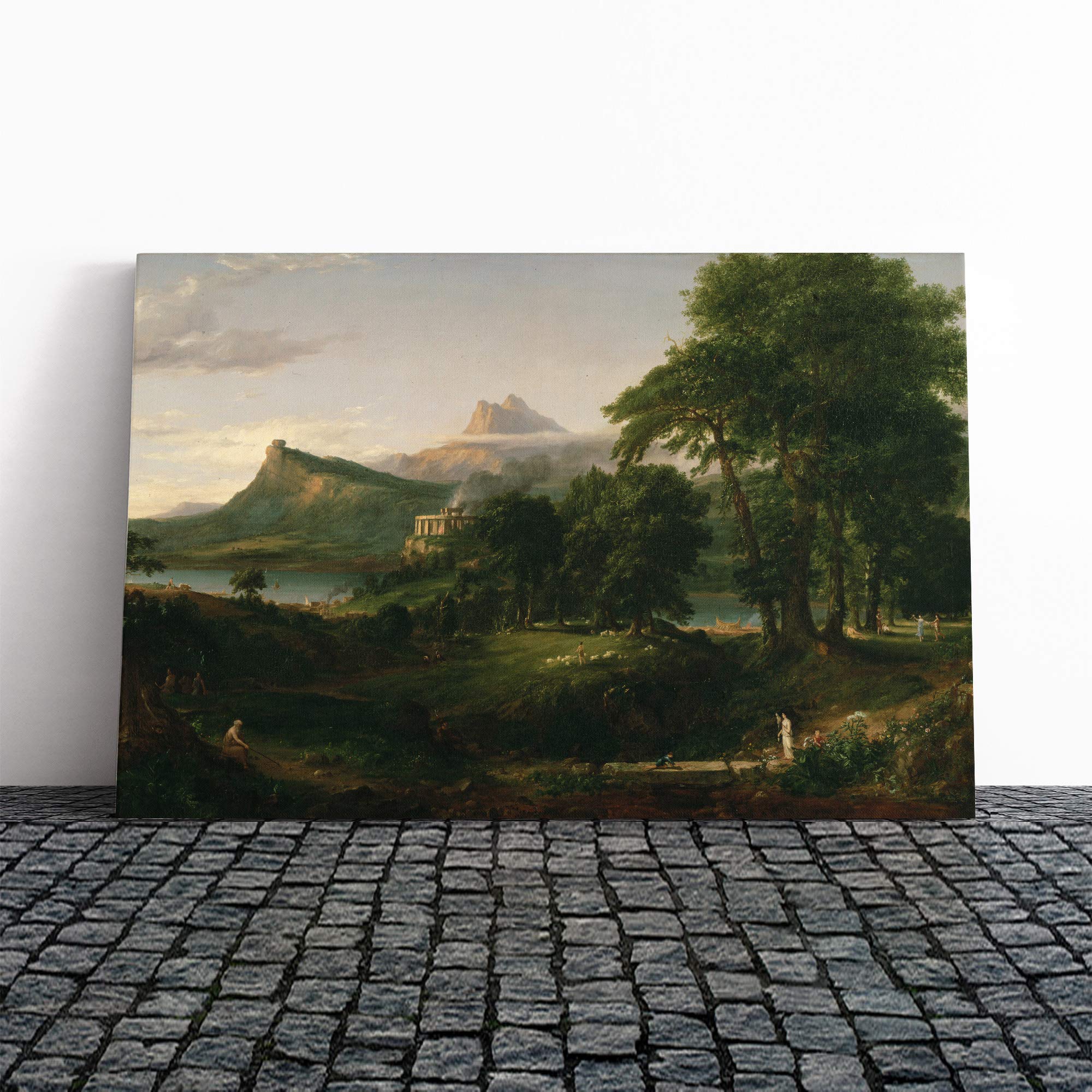 Thomas Cole Arcadian Canvas Print | Gallery Wrapped 30mm Frame Wall Art | 20x14 inches | Ready to Hang | Modern Picture | Living Room Bedroom Lounge Office