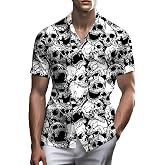 Stazary Neon Shirts for Men Button Up Shirts,Mens Neon Shirt Hawaiian Shirt for Men,Mens Beach Shirts Neon Clothes