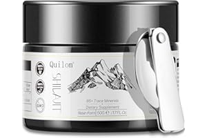 QUILOM Shilajit Pure Himalayan Organic Shilajit Resin - Shilajit Supplement - Gold Grade 100% Pure Shilajit with Fulvic Acid & 85+ Trace Minerals Complex for Energy & Immune Support - 50 Grams