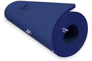 Hatha Yoga Extra Thick TPE Yoga Mat - 72"x 32" Thickness 1/2 Inch -Eco Friendly SGS Certified - With High Density Anti-Tear Exercise Bolster For Home Gym Travel & Floor Outside