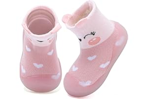 Anproity Baby Sock Shoes Boys Girls First Walking Shoes Non Slip Slipper Infant Toddler Sneakers