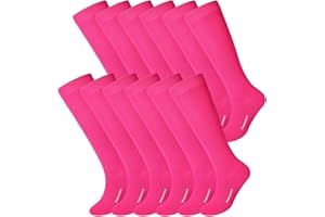 Haysandy 12 Pairs Youth Socks Bulk Soccer Football Softball Baseball Socks for Athletic Girls Kids Youth Adults Team Sport