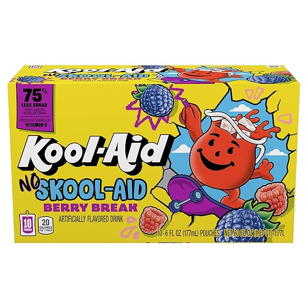 KOOL-AID NO SKOOL-AID BERRY BREAK DRINK, 10 CT...