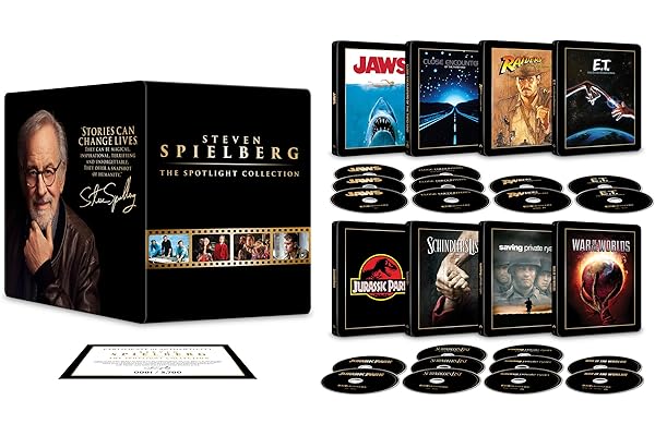 Steven Spielberg: The Spotlight Collection - Limited Edition Steelbook Library Case [4K Ultra HD + Blu-ray + Digital]