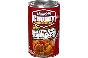 CAMPBELL’S CHUNKY Campbell's Chunky Texas-Style BBQ Burger with Natural Smoke Flavor Soup, 18.8 oz Can