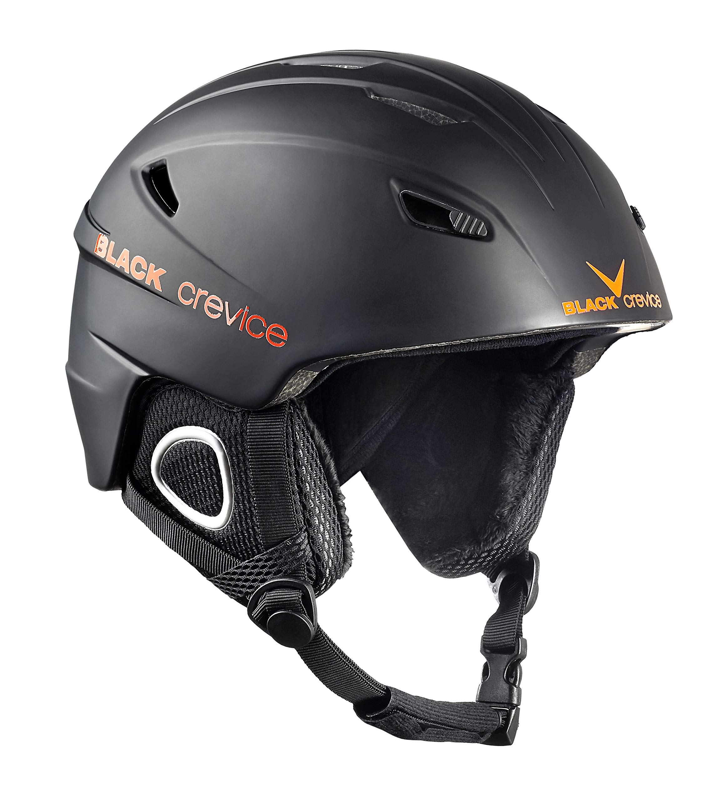 Black Crevice Unisex - Adult Ski Helmet Kitzbühel Orange, M, Black