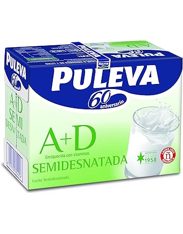 Puleva Leche Semidesnatada Vitaminas A+D - Pack de 6 x 1 l - Total