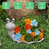 Goodeco Snail Solar Garden Statue LED Lights Outdoor Resin Figure 22cm view 5