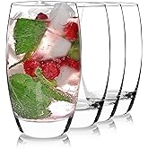 Luigi Bormioli Crescendo 20 Oz. Tumblers & Water Glasses Set of 4, Crystal Cocktail Glass, Dishwasher Safe, Made in Italy
