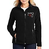 NACRE APPAREL Custom Embroidered Midweight Fleece Jacket for Men & Women Personalized Stethescope Print Jacket